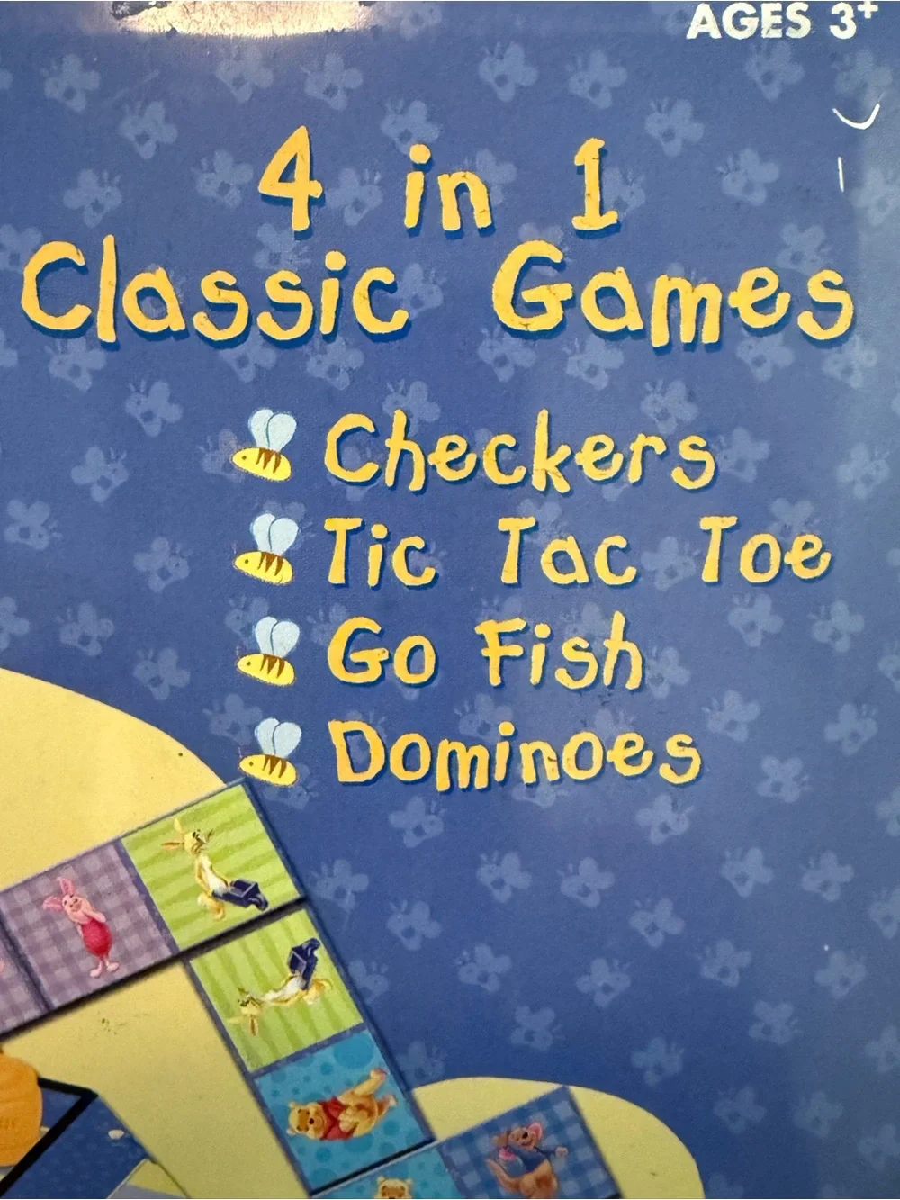 Vintage Disney Winnie the Pooh 4-in-1 Classic Games Set - Blue